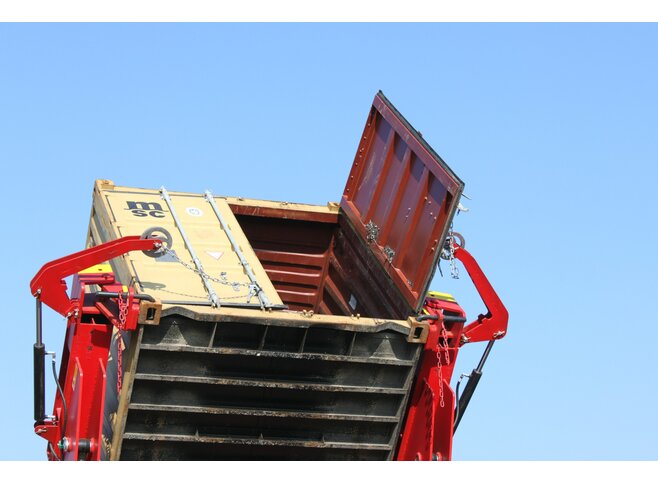 Hydraulische Containertürbedienung