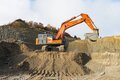 Großbagger Hitachi ZX490-7 im Kiesabbau bei KSV Biberach