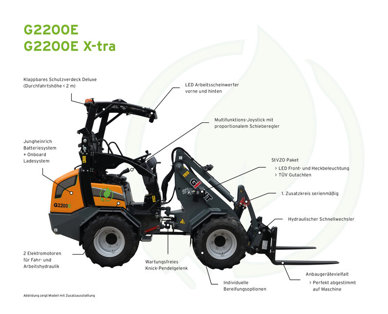 Technische Details zum Giant G2200E und G2200E X-TRA mit vollelektrischem Antrieb